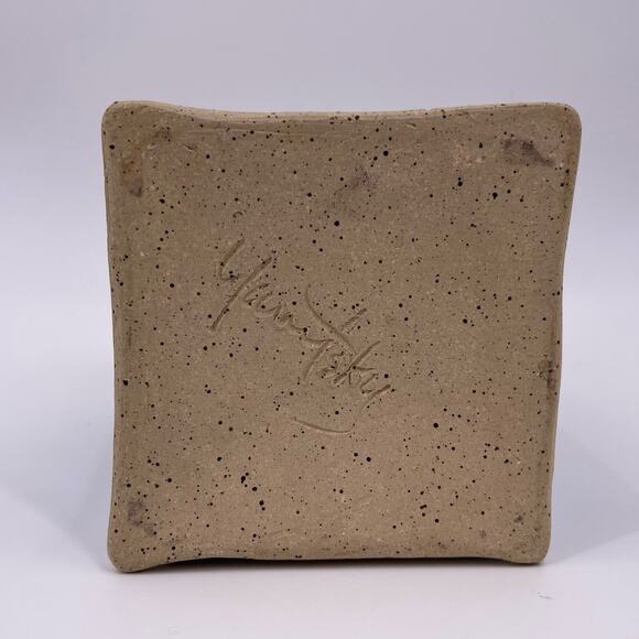 Blue Decorative Studio Art Pottery Ceramic Lidded Box Container Unique Signed - Picture 3 of 13